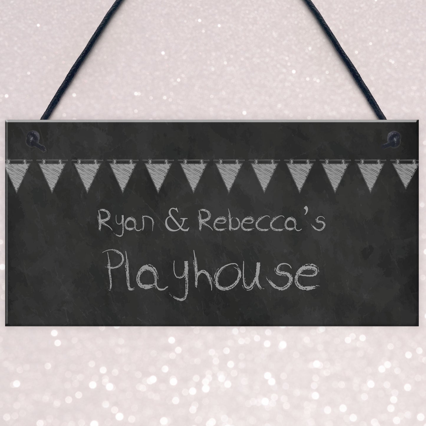 Chalkboard Effect Playhouse Sign PERSONALISED Den Room Sign