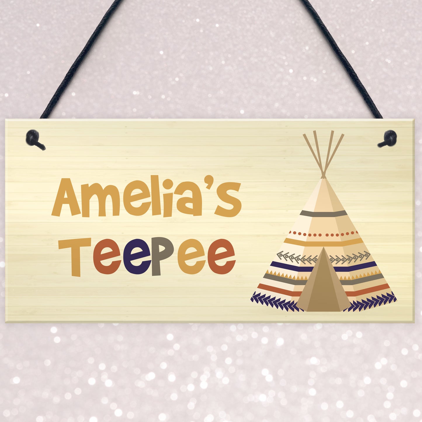 PERSONALISED Teepee Playhouse Den Home Decor Sign Gift