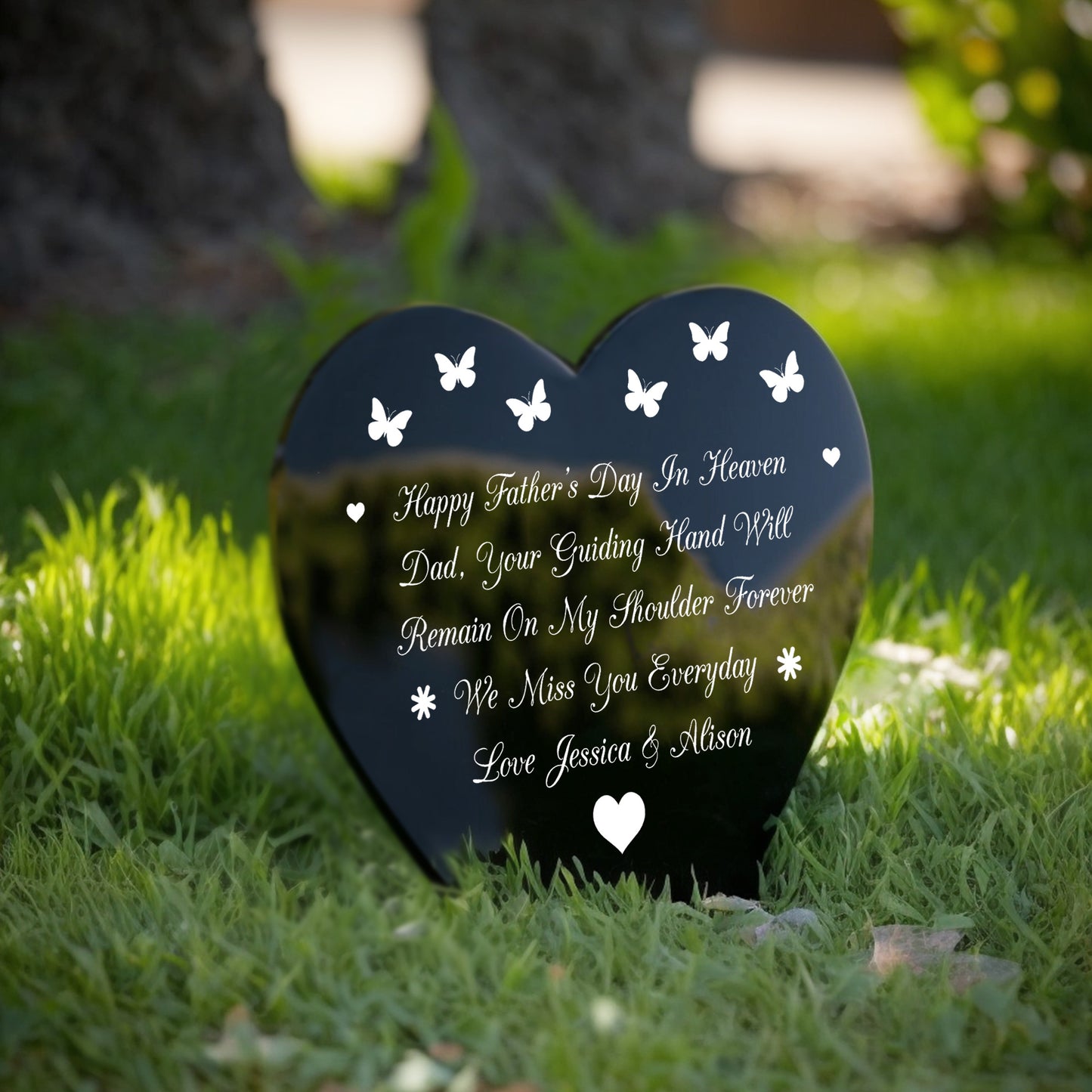 Personalised Fathers Day Gift Memorial Grave Marker Outdoor