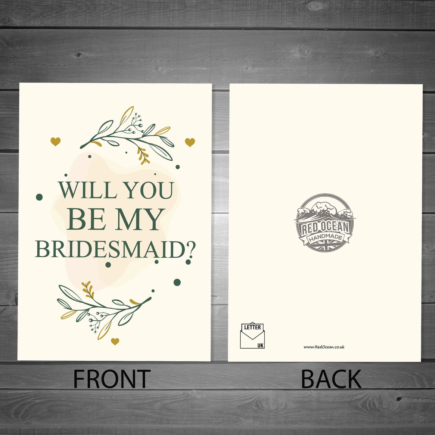 Will You Be My Bridesmaid Card Invite Invitation Card