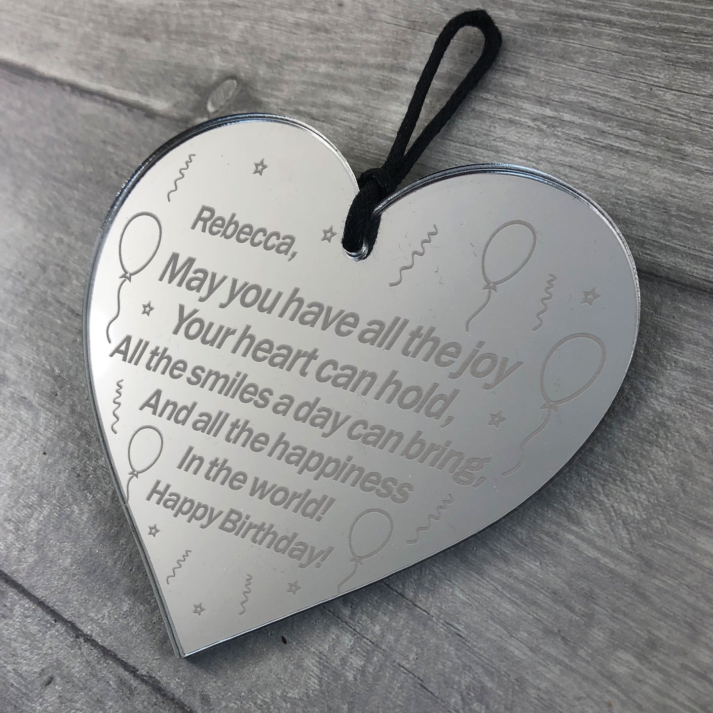 16th 18th 21st Birthday Gift For Friend Personalised Heart