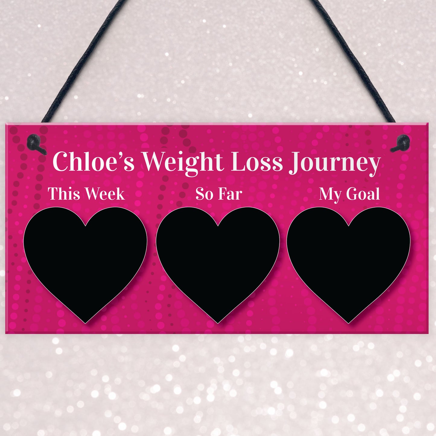 PERSONALISED My Weight Loss Journey Tracker Plaque Dieting