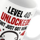 40th Birthday Mug Gamer Level Unlocked Gift For Him Her Men