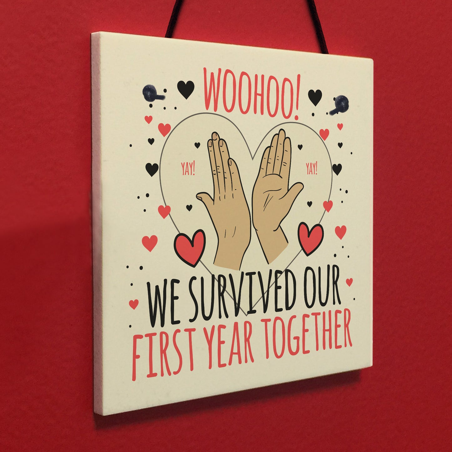 1st Anniversary Card First Anniversary Gift For Him Her Plaque