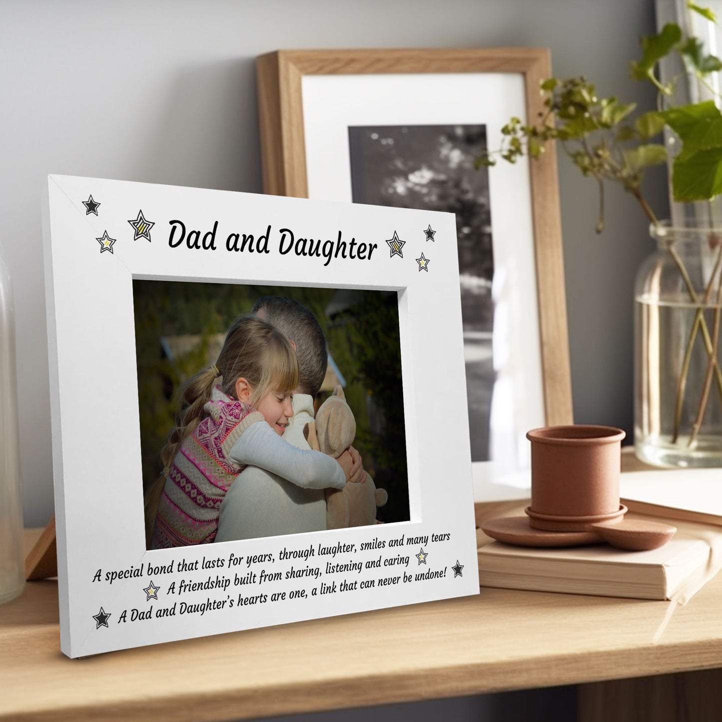 Dad Gifts From Daughter Wooden Photo Frame Fathers Day Gift Dad