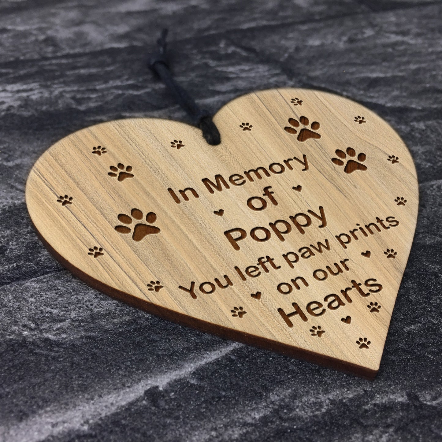 Memorial Plaque For Dog Cat Personalised Engraved Heart Pet Gift