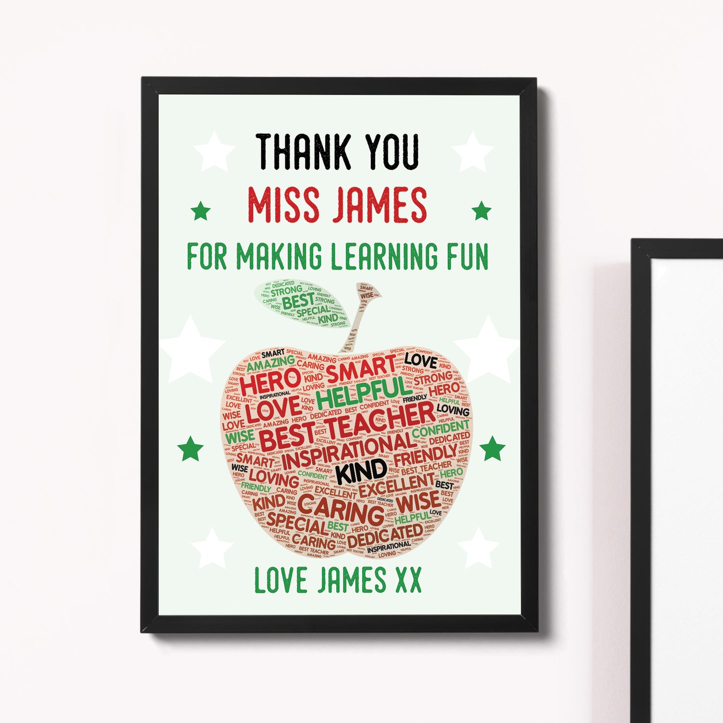 Personalised Teacher Gifts Framed Print Nursery Thank You Gifts