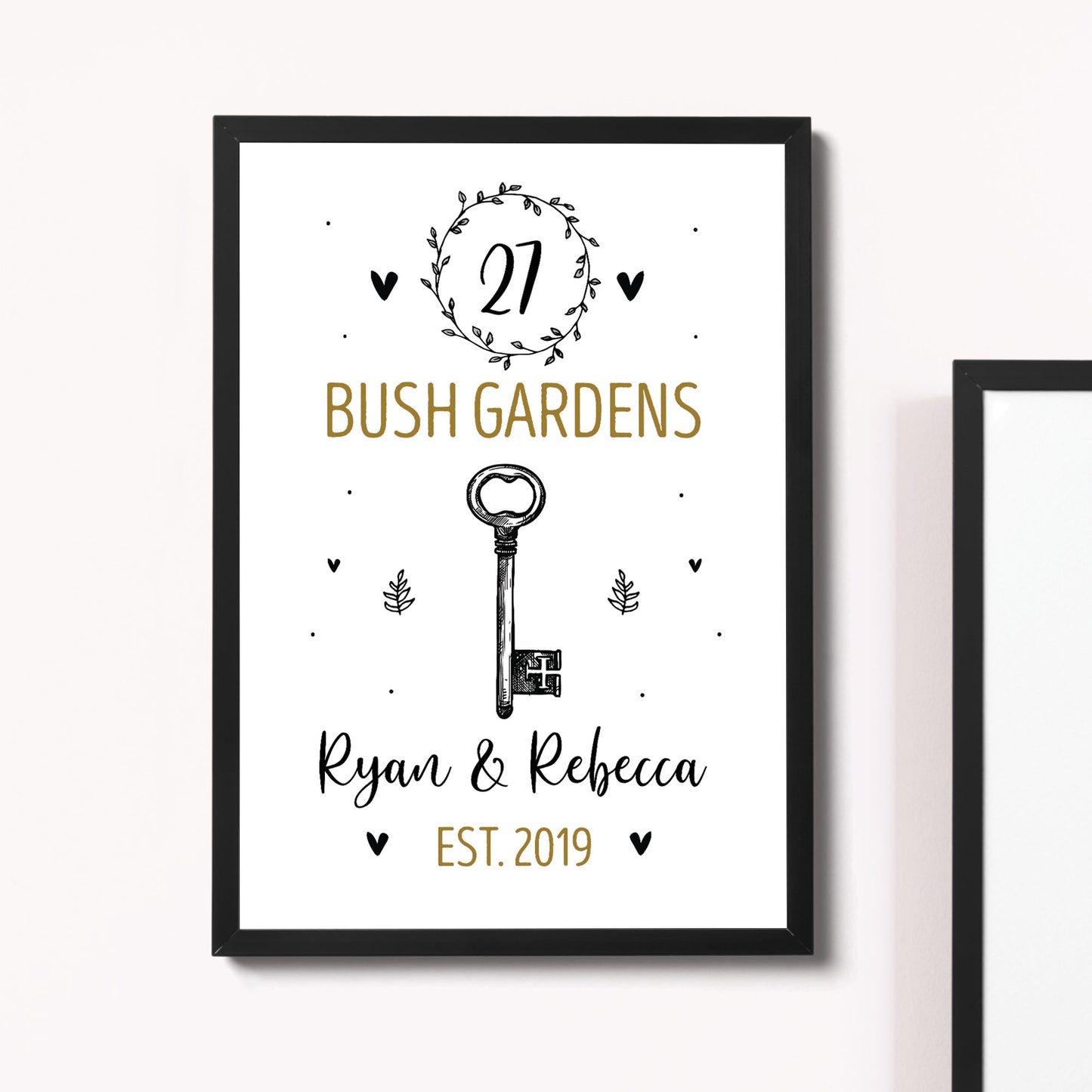 New Home Gift Framed Personalised First Home New Home Print