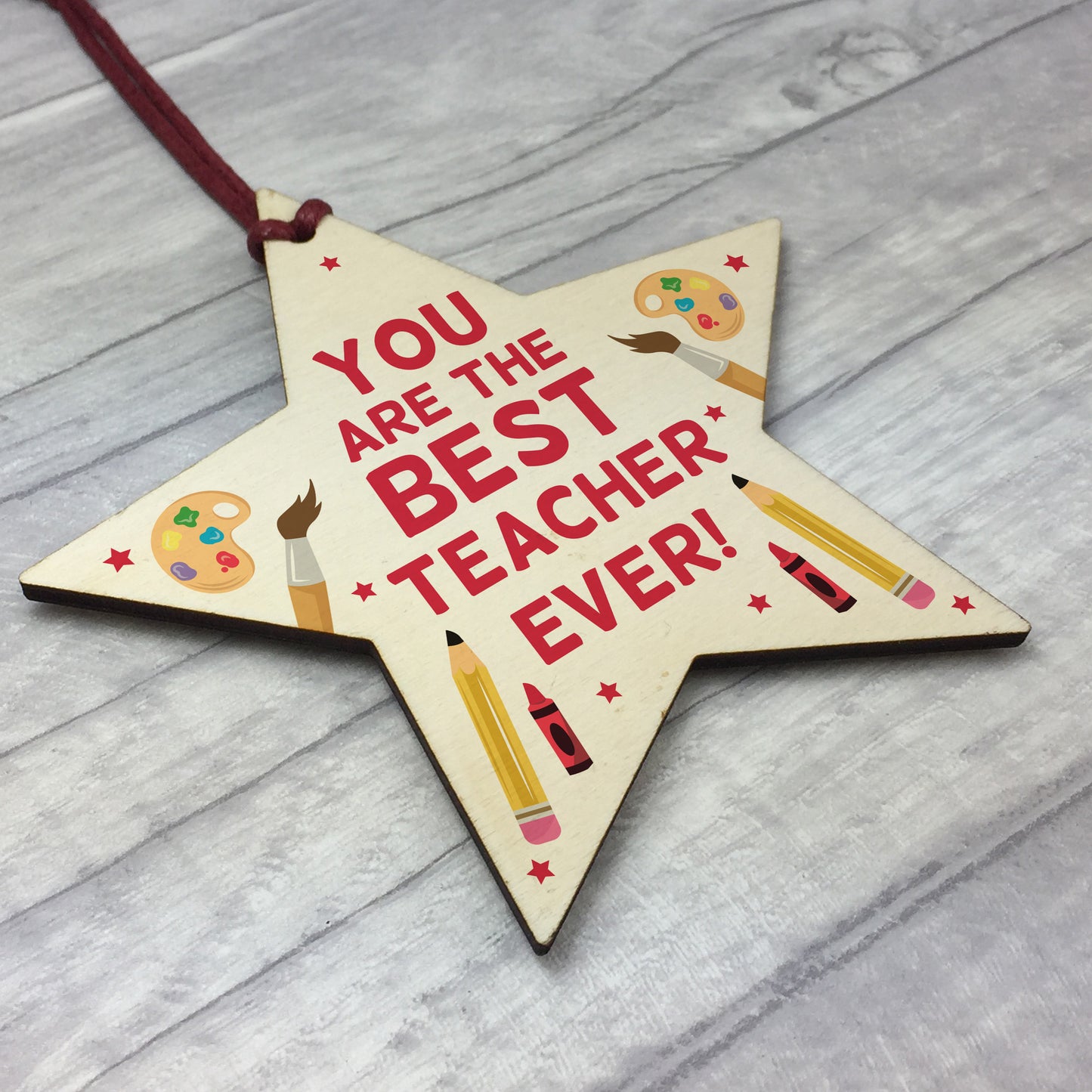 Teacher Gift Wooden Hanging Star Special Thank You Gift