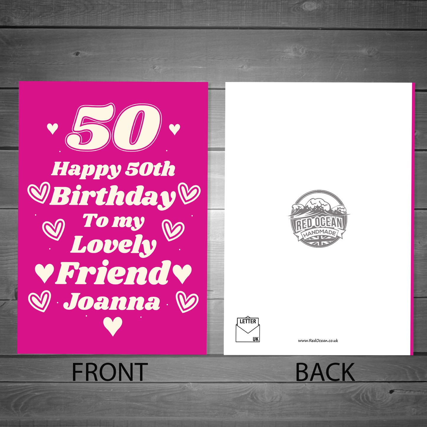 Personalised Birthday Card For Bestie Best Friend 50th Birthday