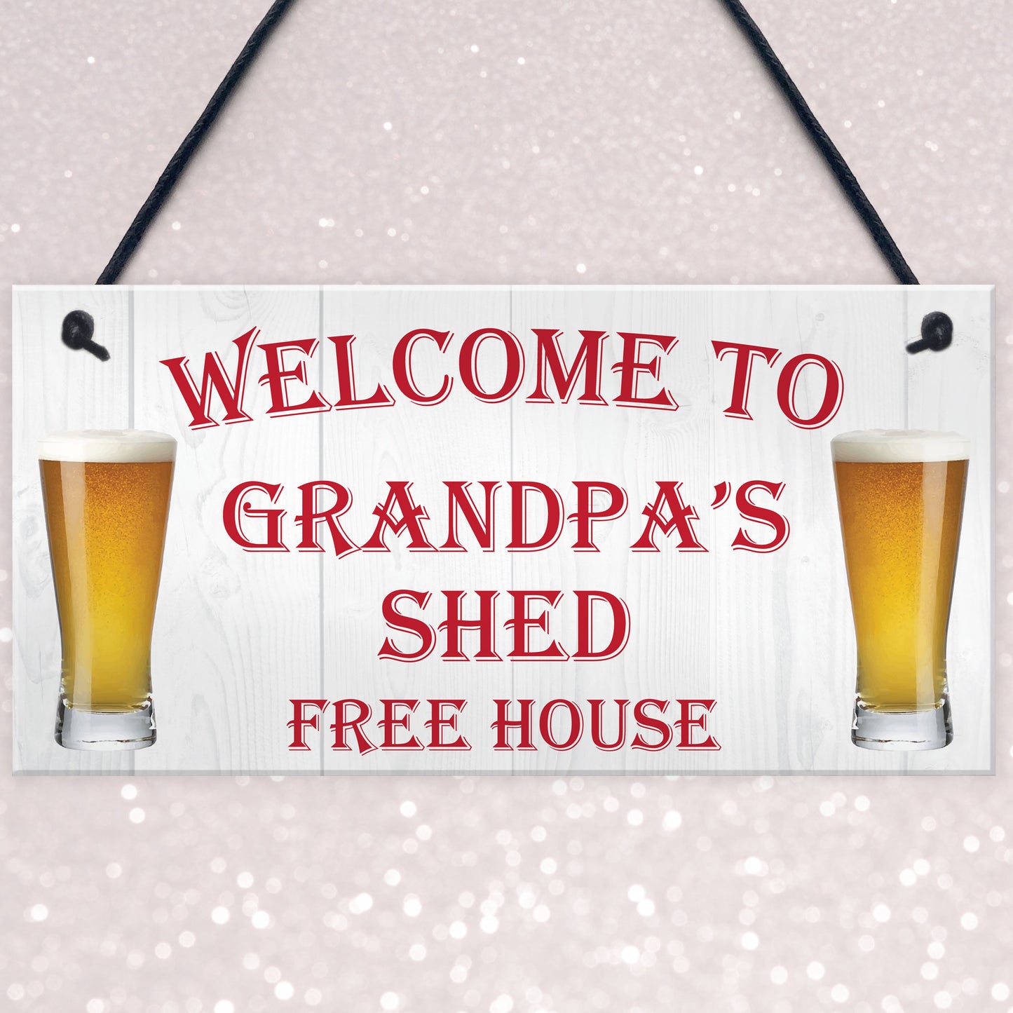 Personalised Pub Bar Hanging Plaque