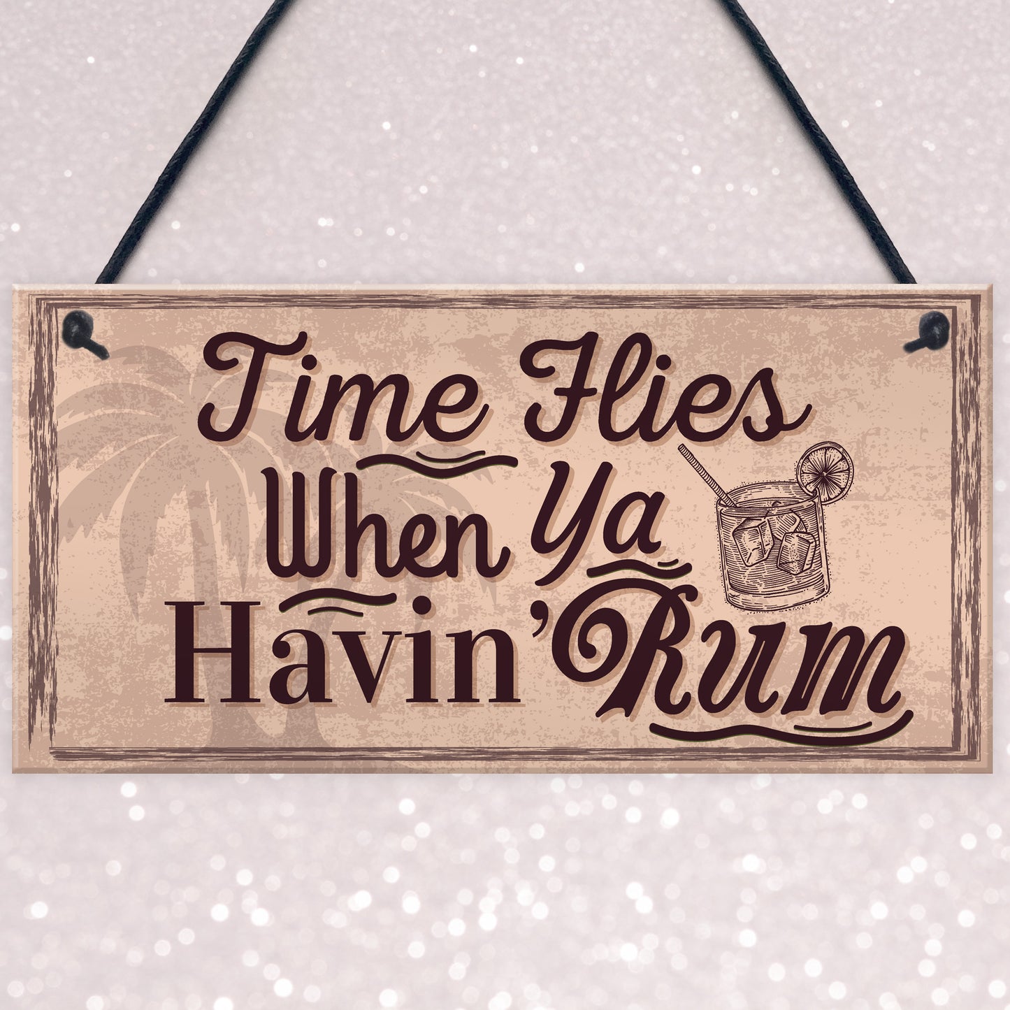 Havin Rum Hanging Sign Funny Alcohol Bar Pub Man Cave Garden