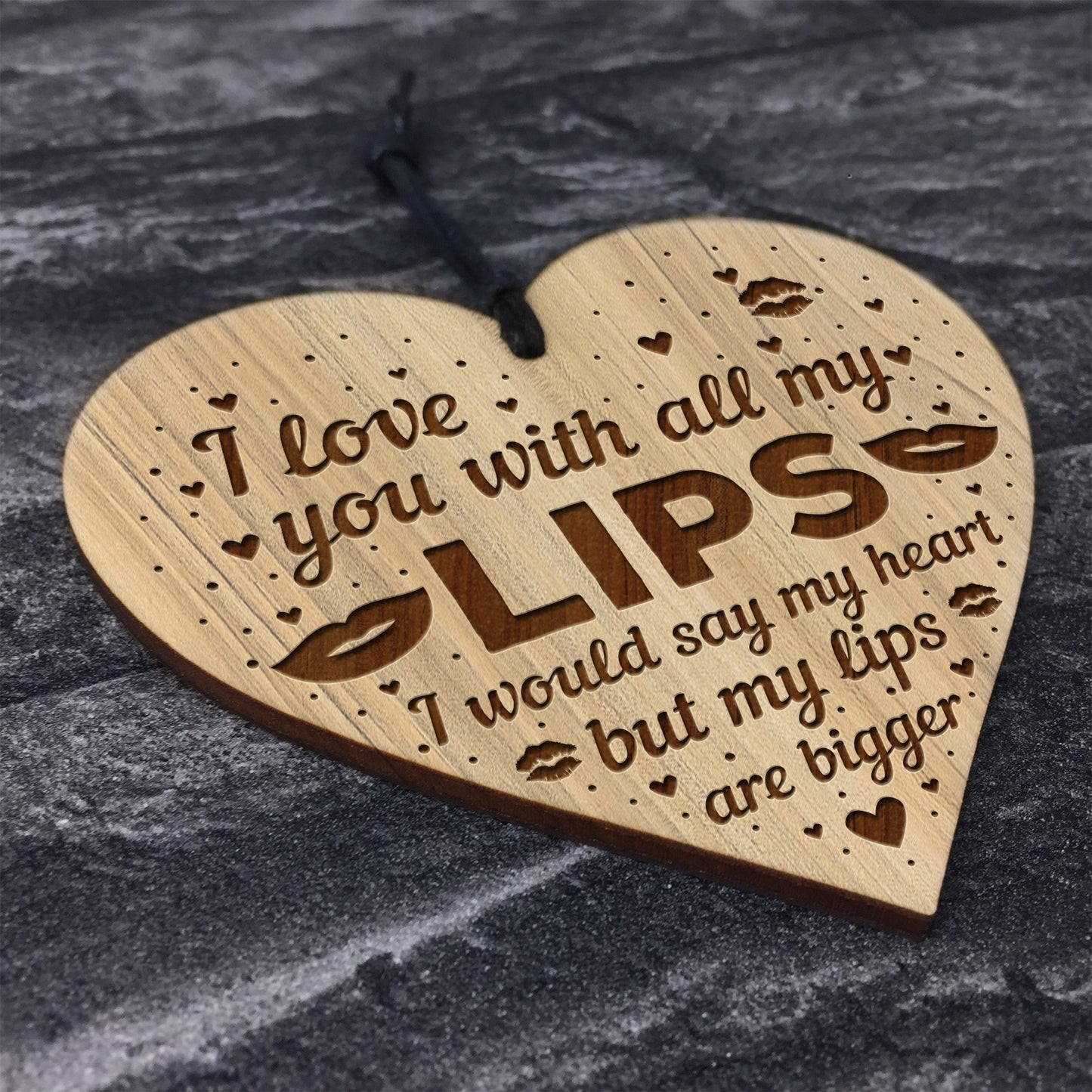 Love You With All My Lips Funny Boyfriend Husband Birthday Gift