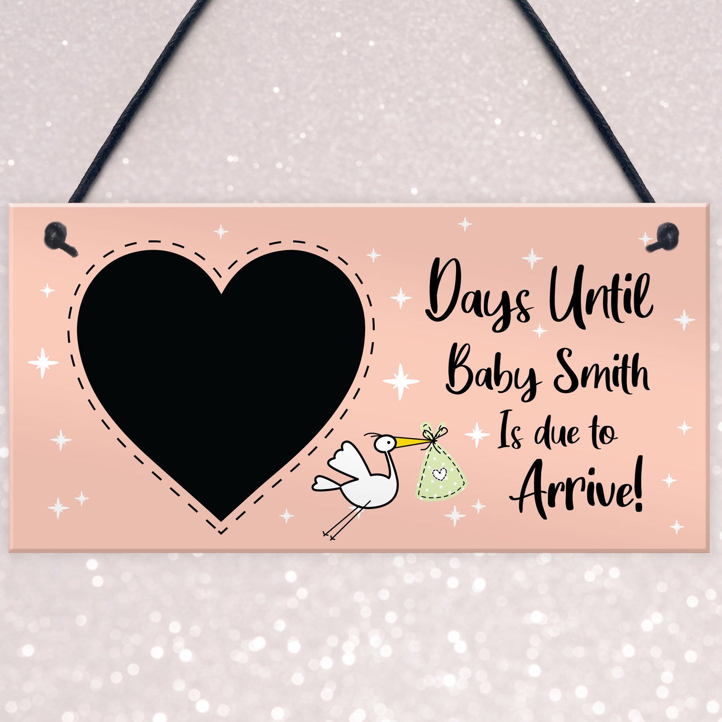 Personalised Baby Countdown Sign Newborn Baby Mummy To Be