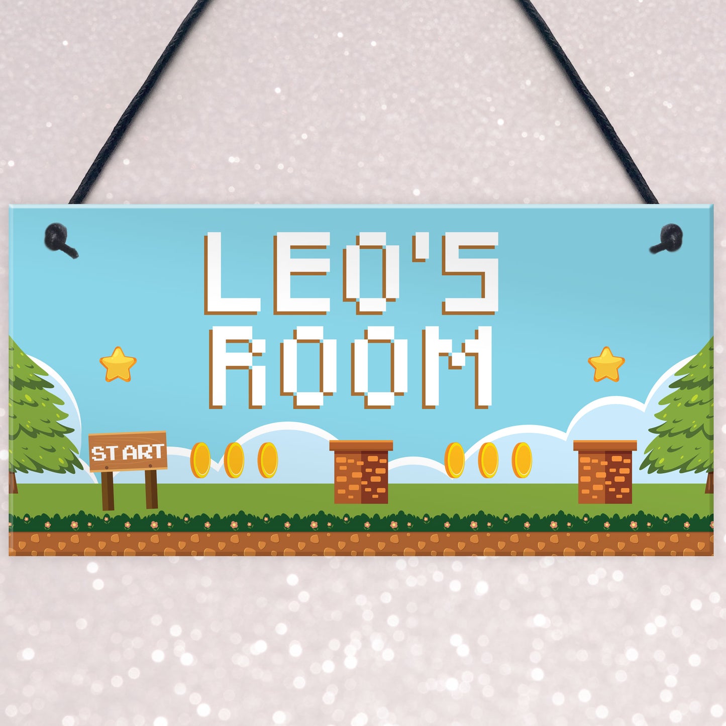 Gaming Sign Personalised Boys Bedroom Sign Wall Decor Retro Gift