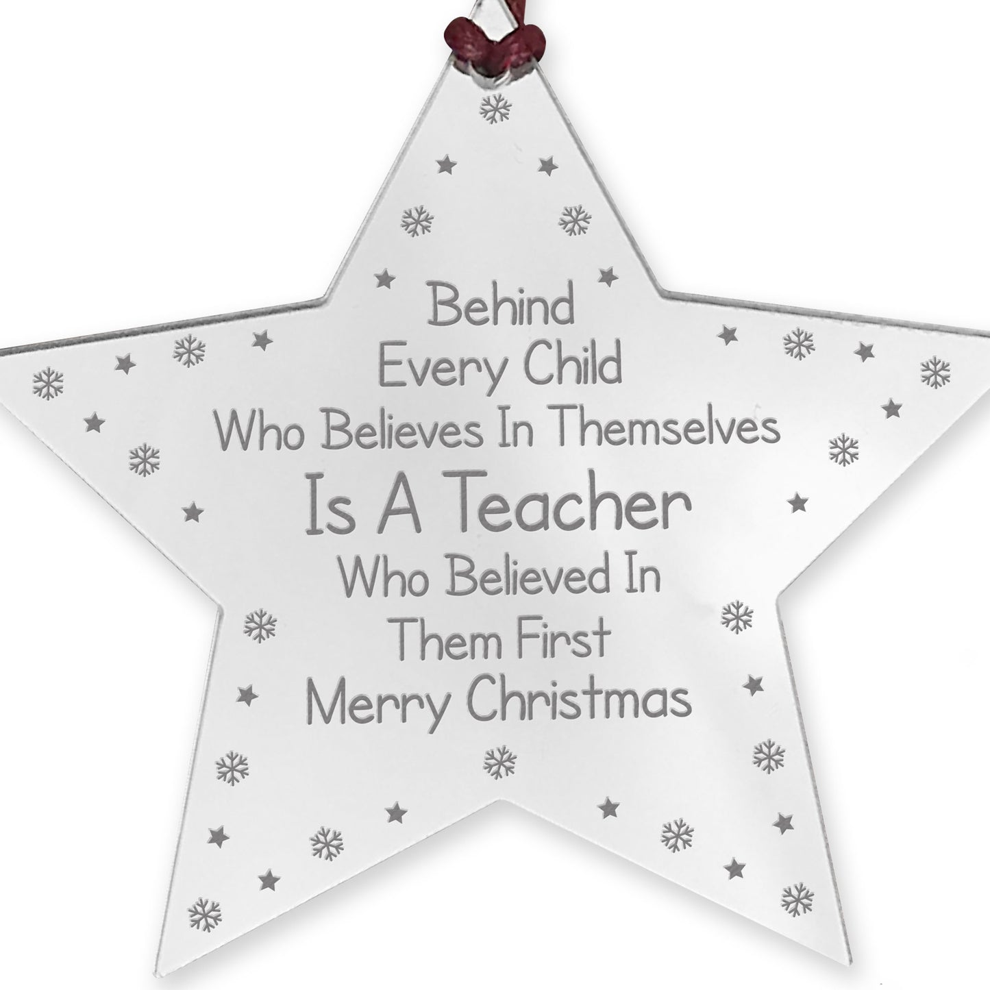 Thank You Gift For Teacher Engraved Star Christmas Gift