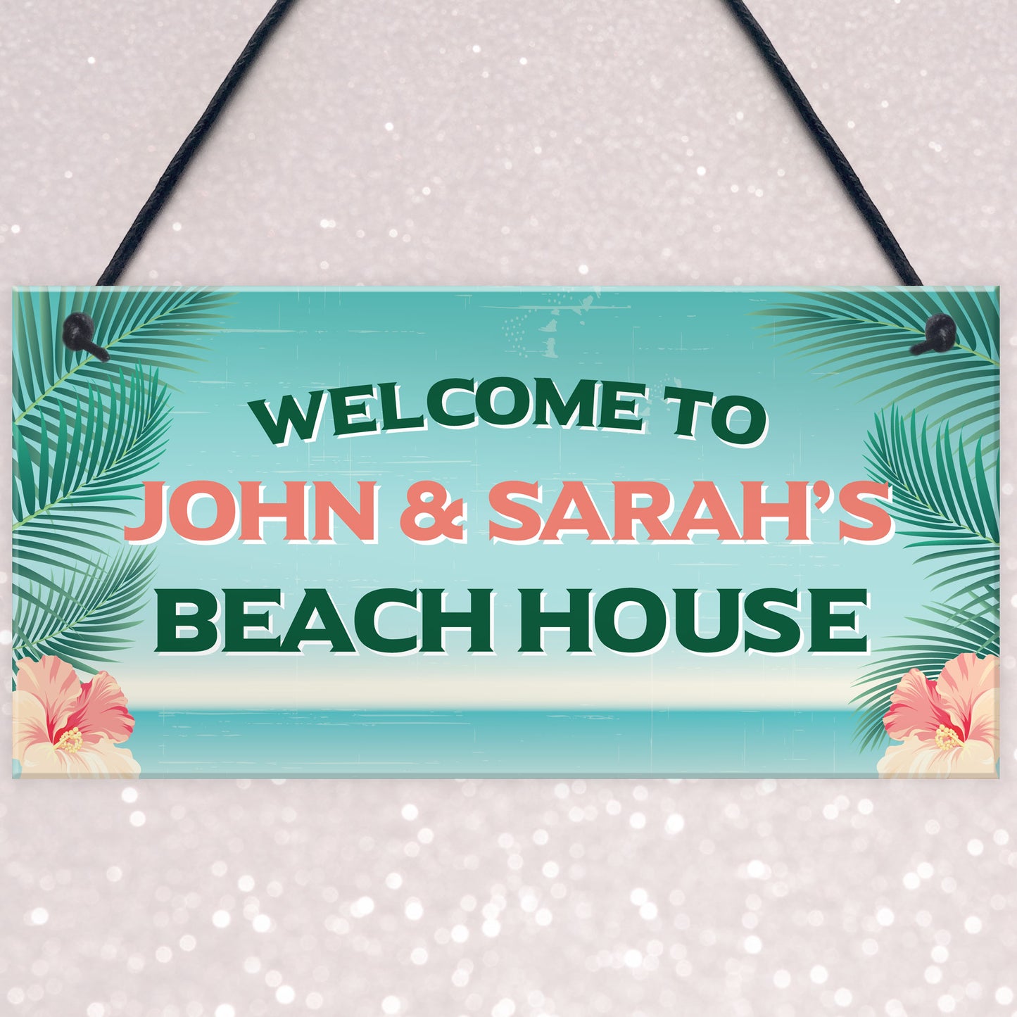 Personalised Beach House Hut Shed Sign Seaside Home Decor Gift