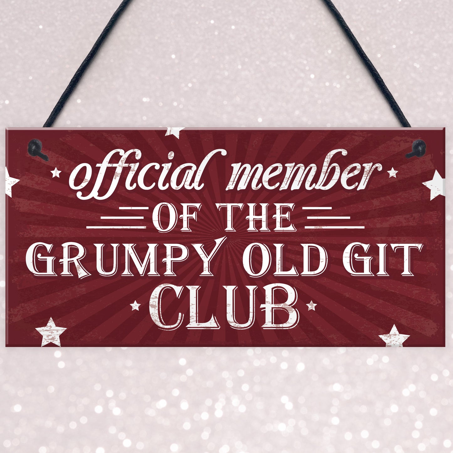 Grumpy Git Club Funny Birthday Gift For Dad Grandad Hanging Sign