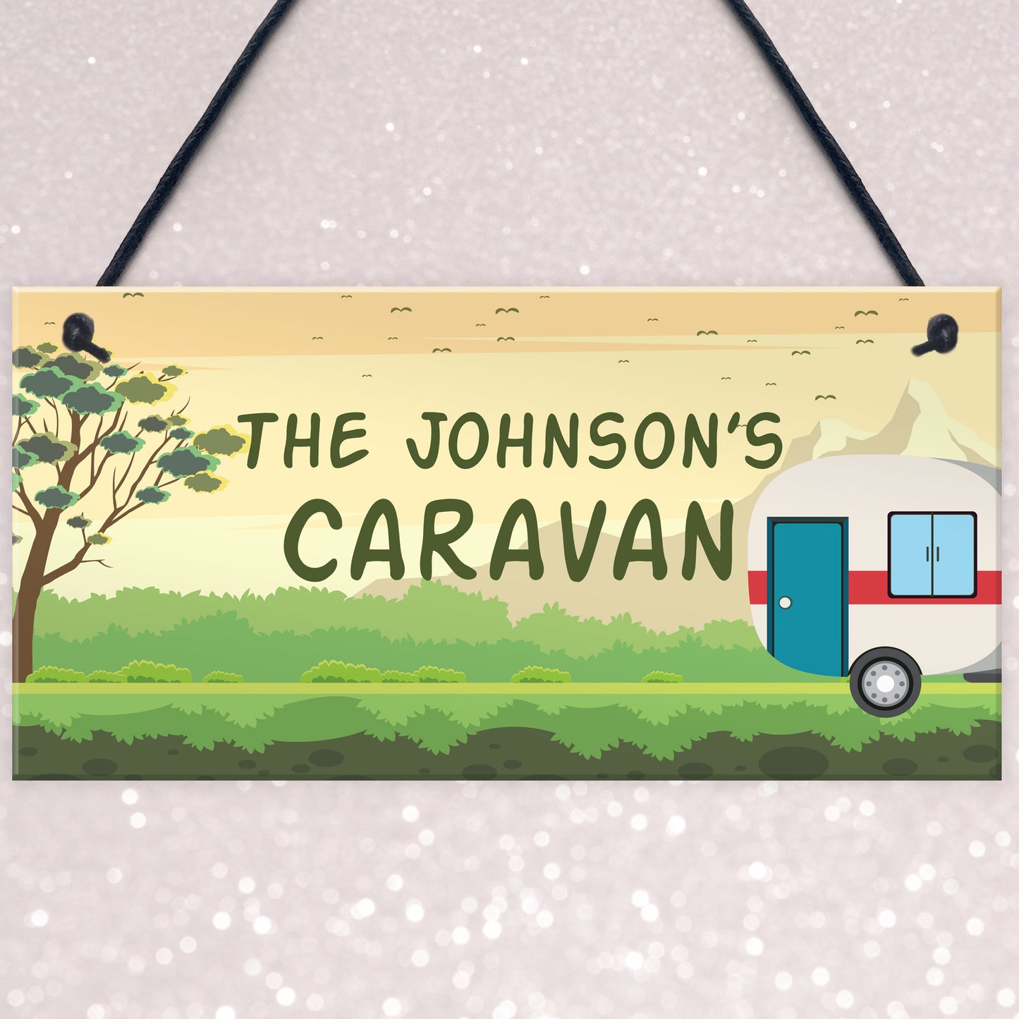 Personalised Caravan Motorhome Accessories Novelty Hanging Sign