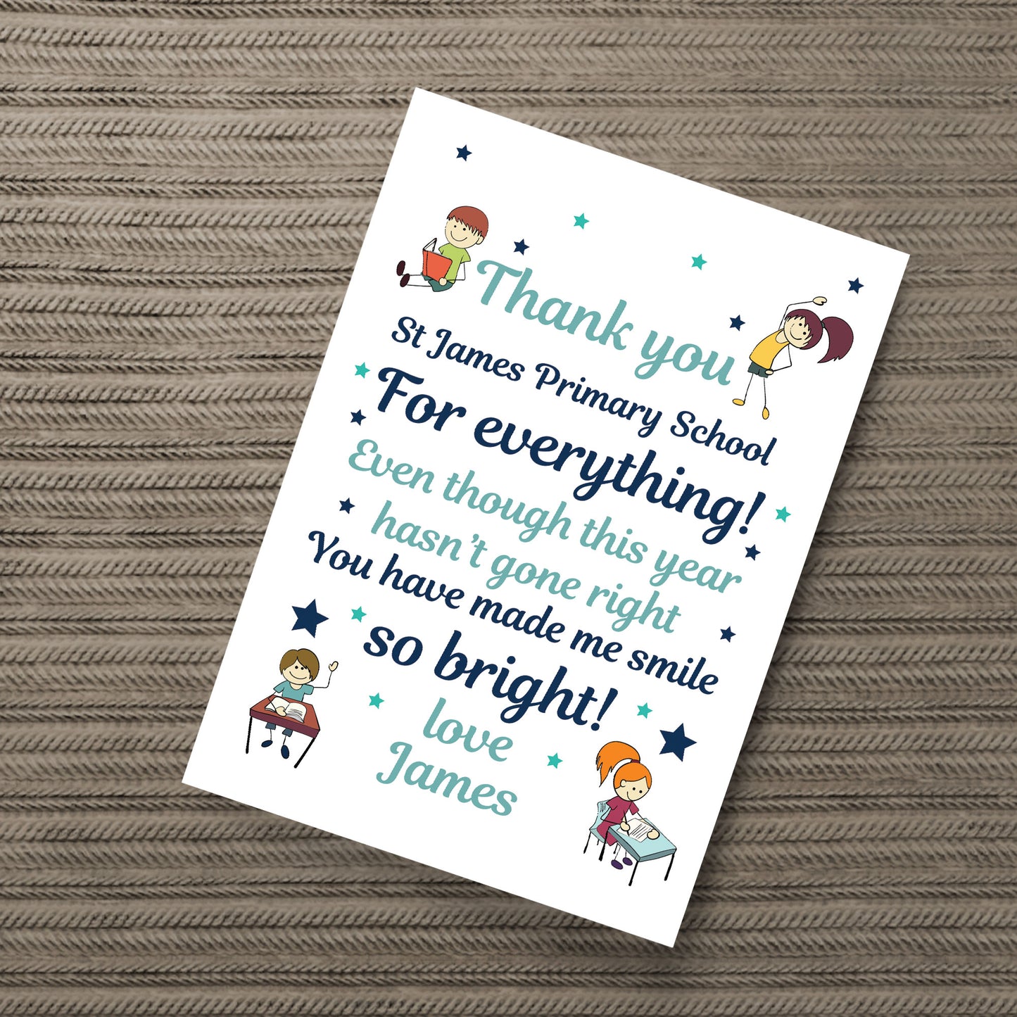 Personalised Teacher Print Thank You Gift For Nursery Preschool