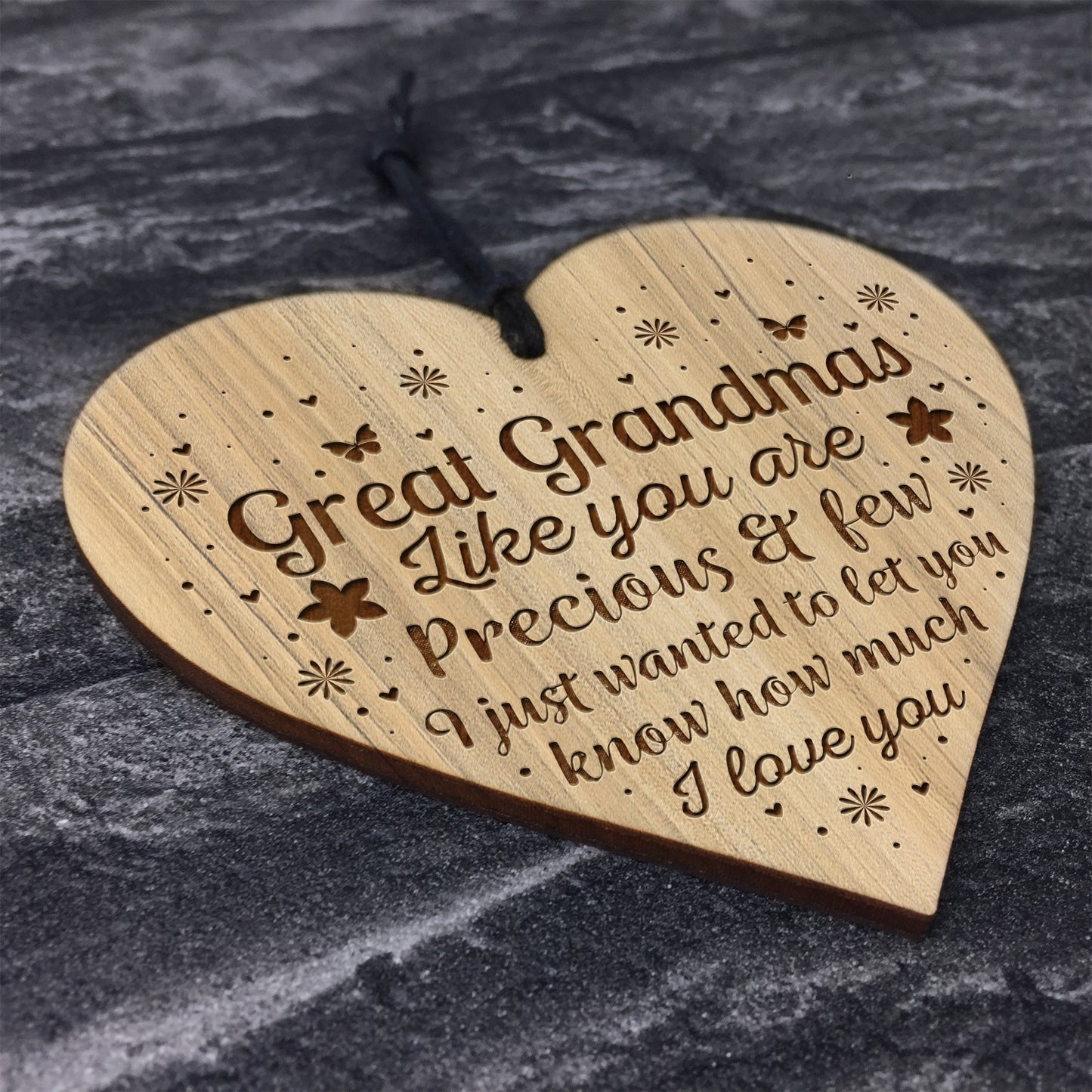 Great Grandma Engraved Heart Birthday Christmas Gift For Grandma