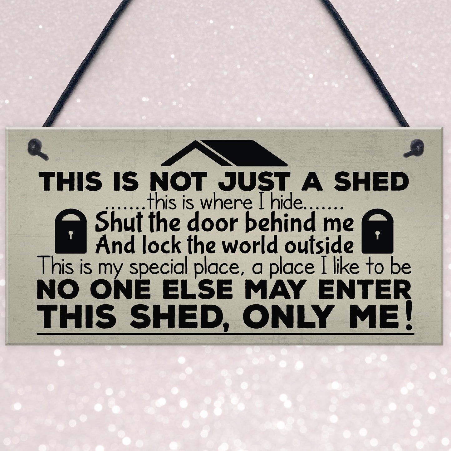 Shut The Door Novelty Shed Plaque SummerHouse Garden Sign Man