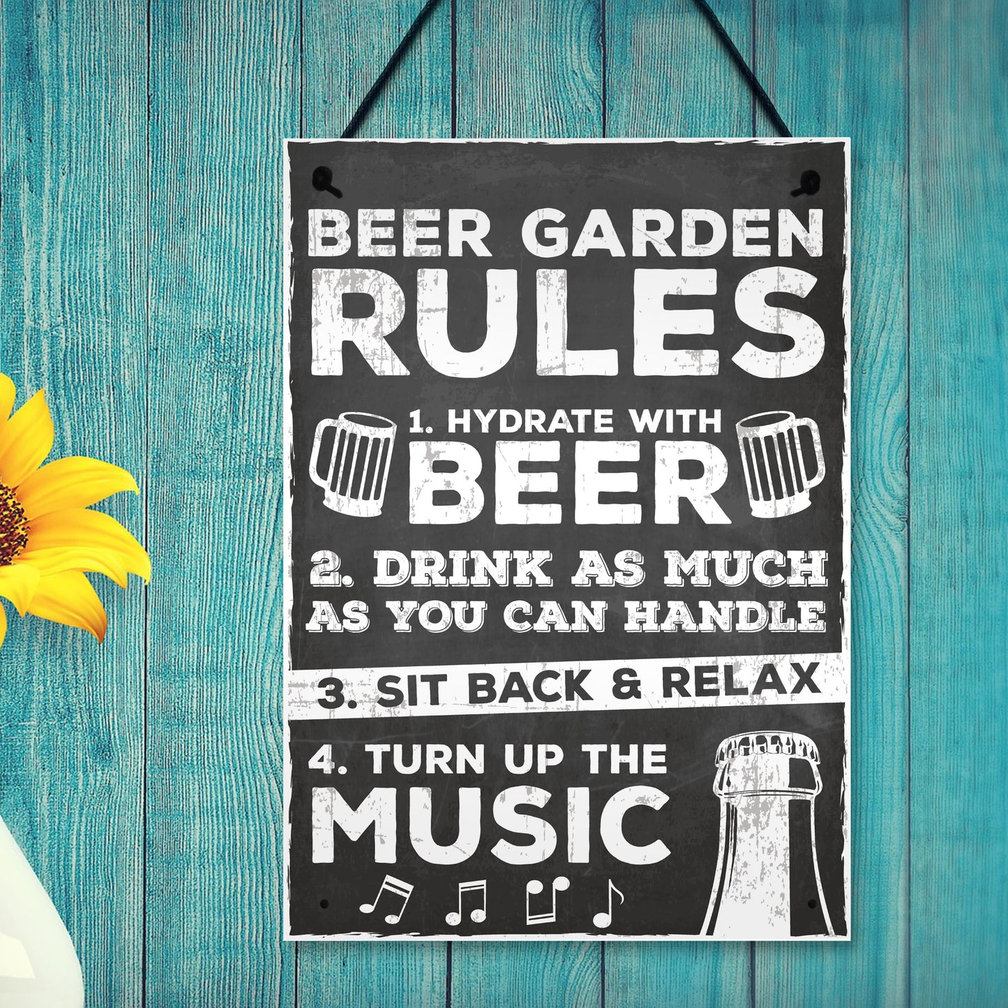 Beer Garden Sign Hanging Wall Pub Garden Shed Plaque Gifts