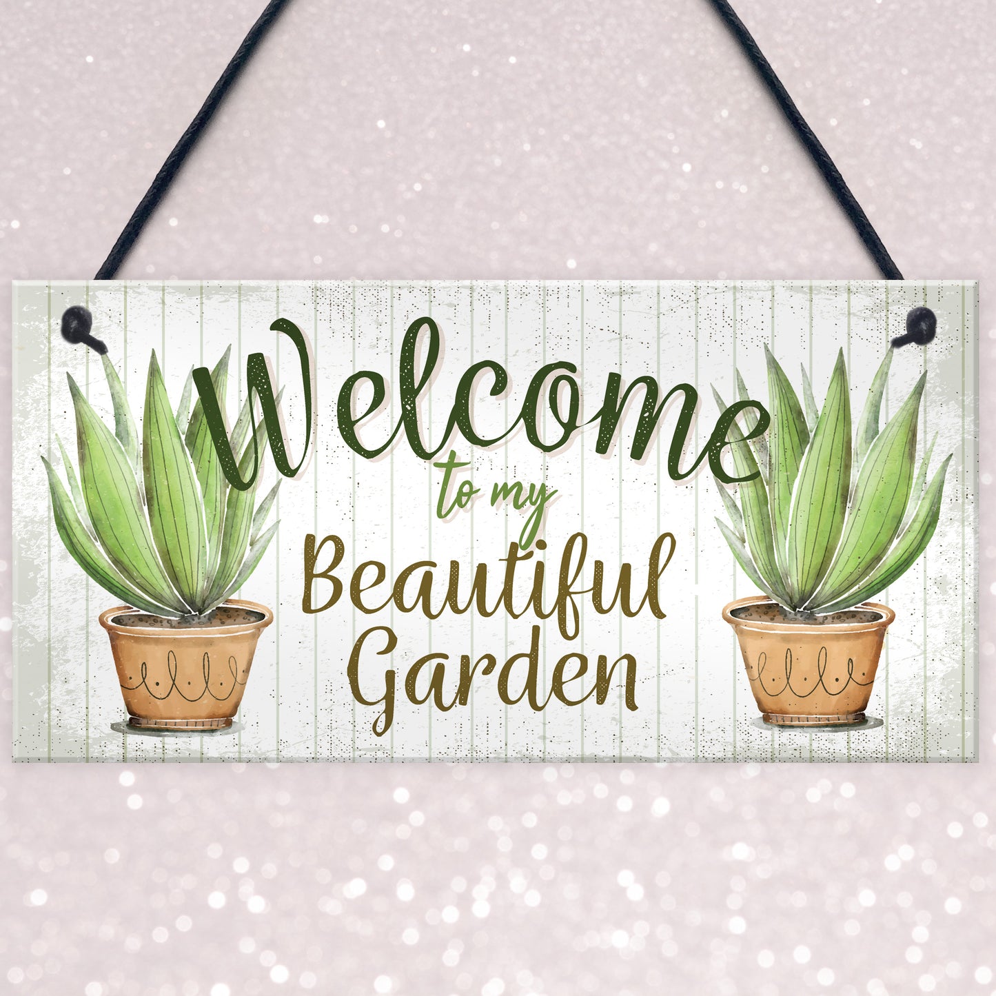 Novelty Beautiful Hanging Garden Plaque Present Home Shed Sign