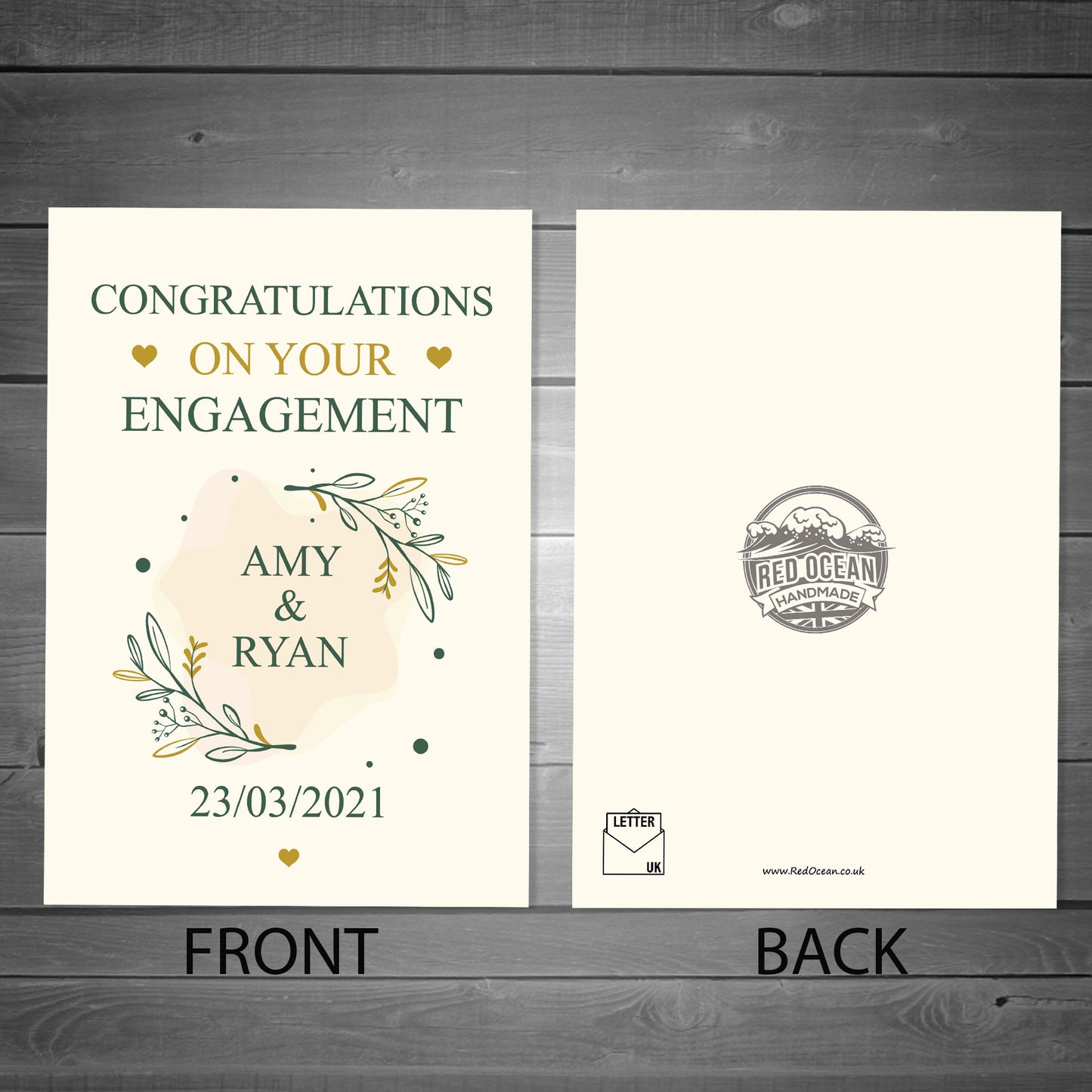 Personalised Engagement Card Congratulations Card For Couple