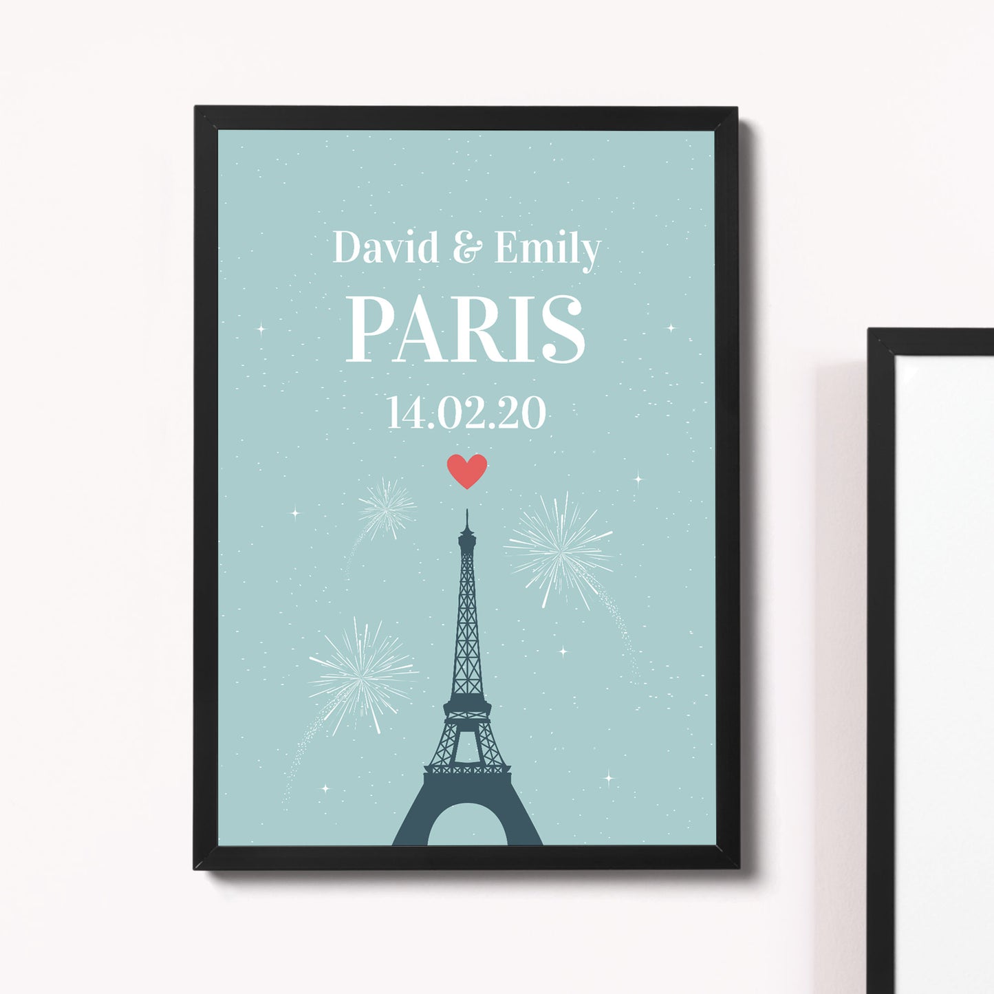 Personalised Paris Framed Print Holiday Reveal Keepsake