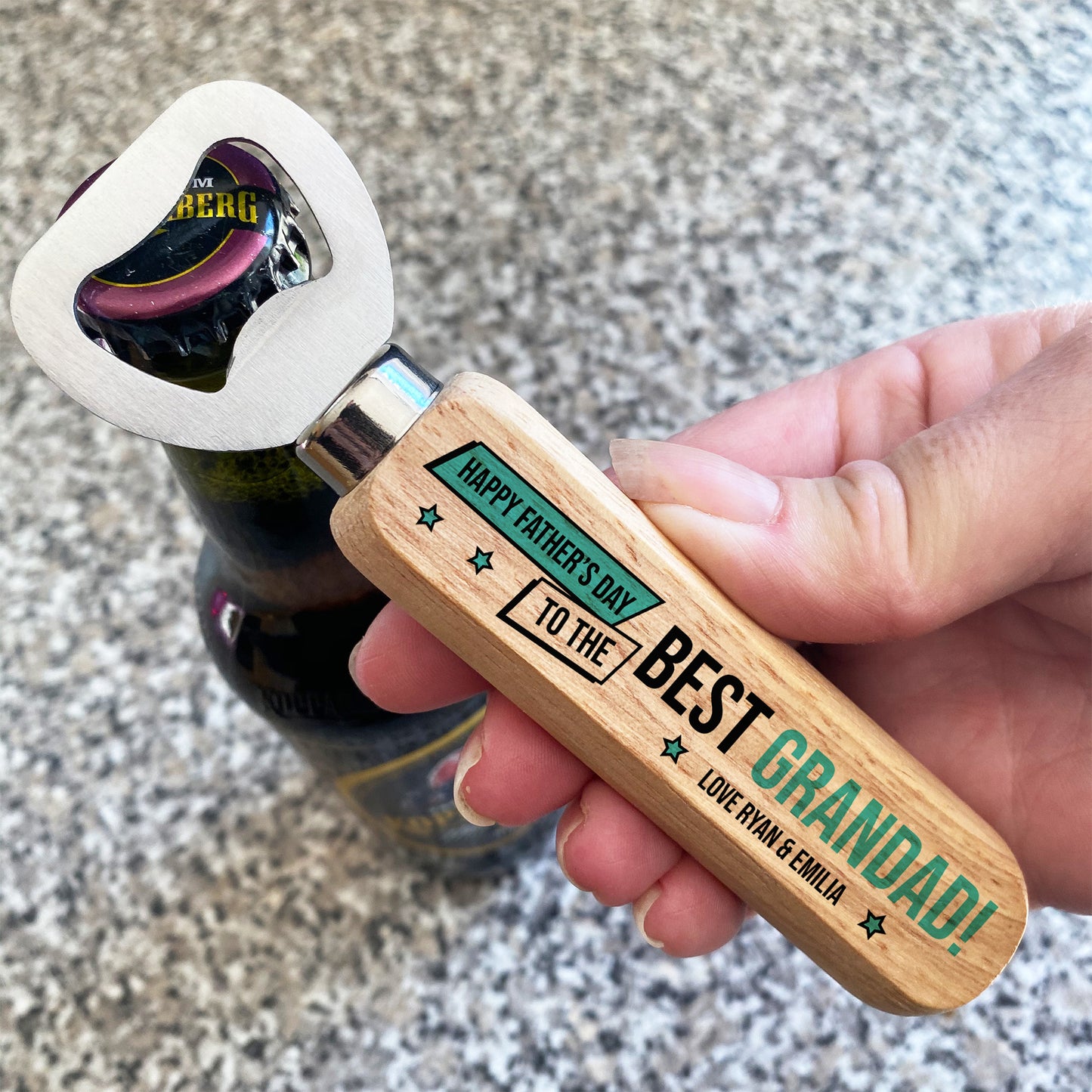 Personalised Fathers Day Gift For Grandad Bottle Opener Novelty