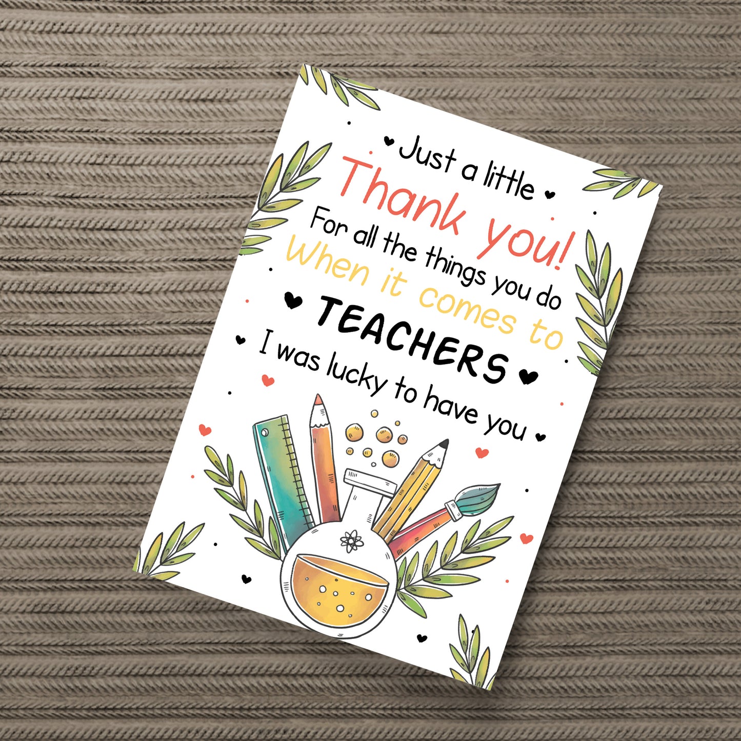 Classroom Print ThankYou Gift For Teacher Teaching Assistant