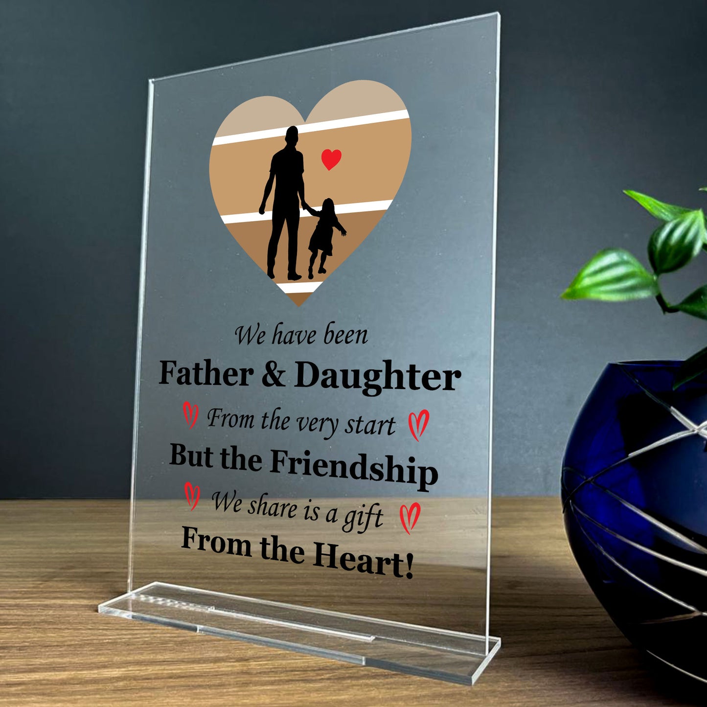 Father And Daughter Acrylic Plaque Fathers Day Gift For Dad