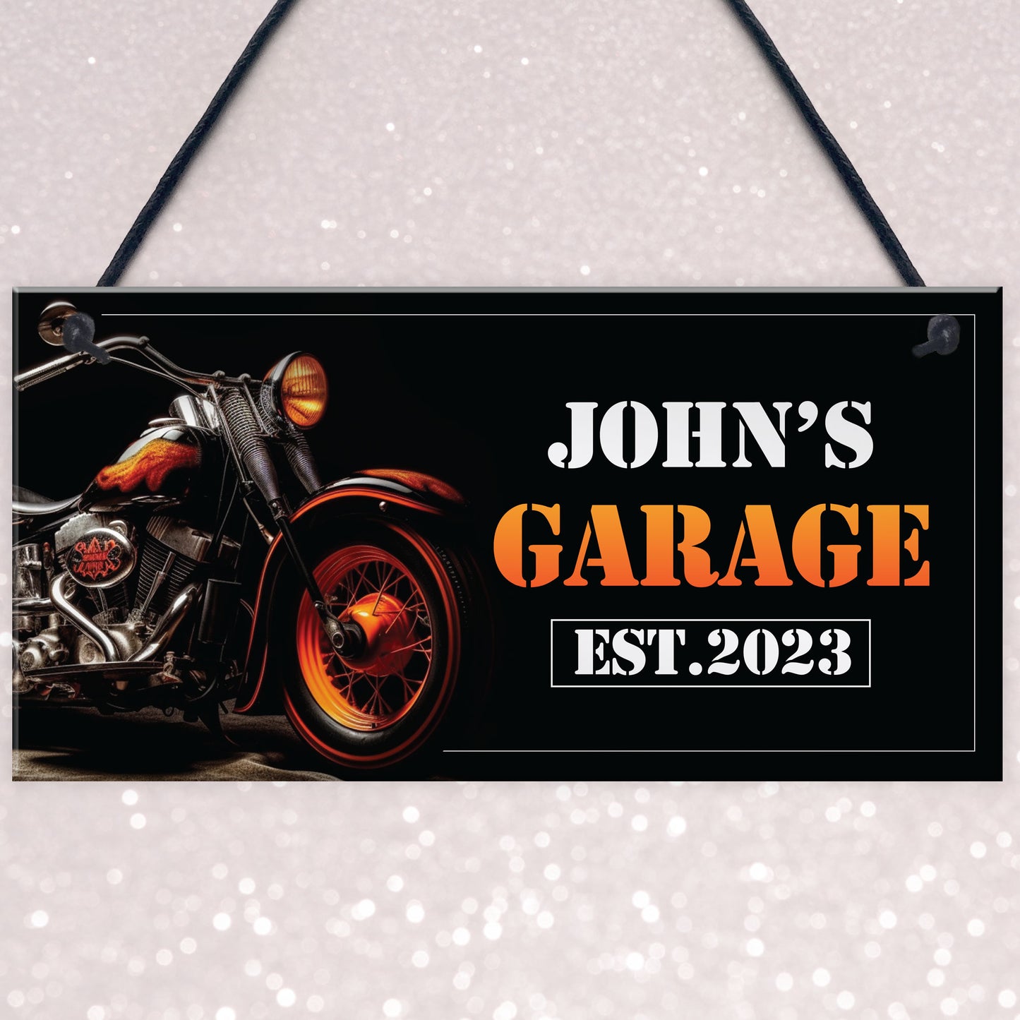 Personalised Motorbike Garage Sign Motorbike Man Cave Signs Gift