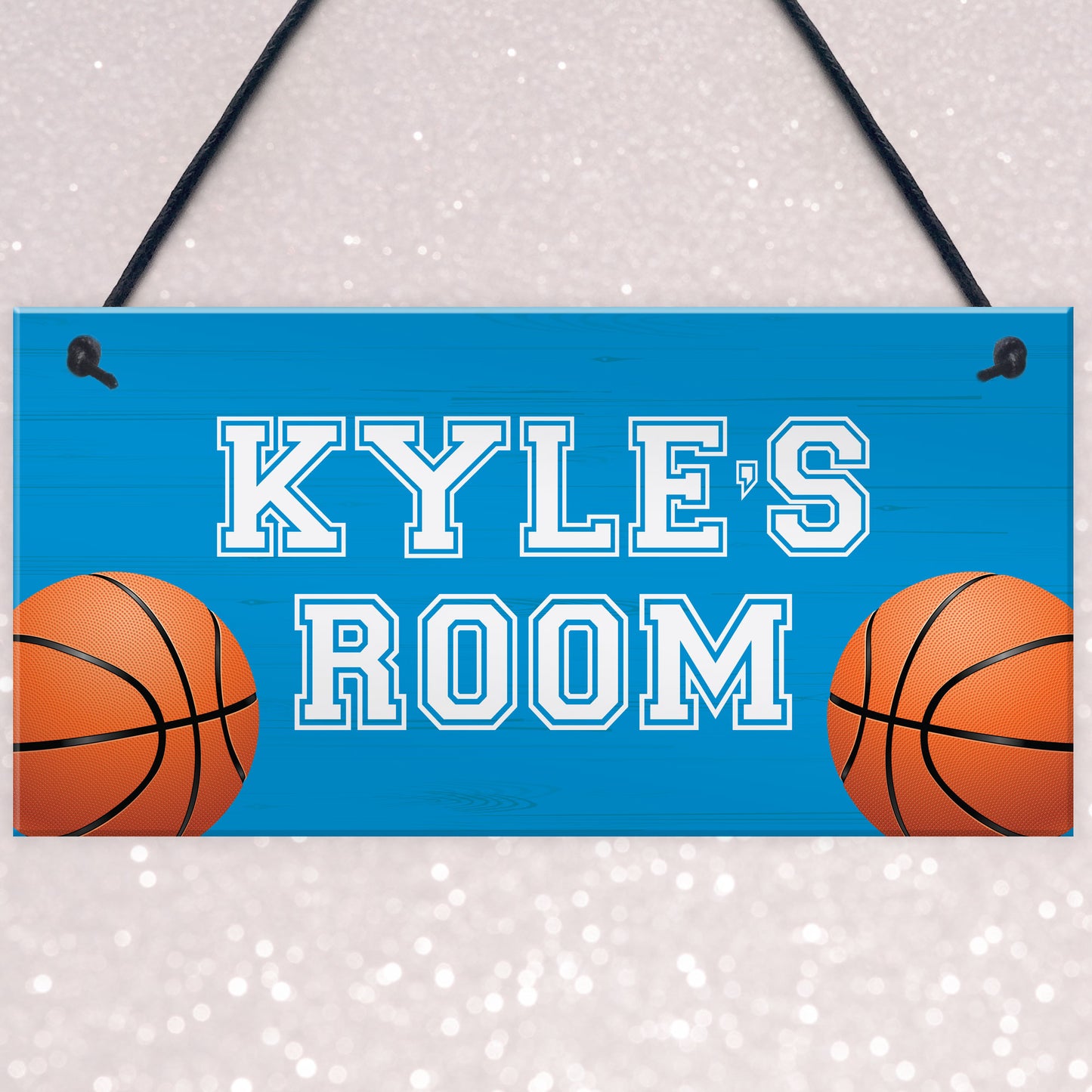 Basketball Room Door Sign PERSONALISED Boys Bedroom Decor