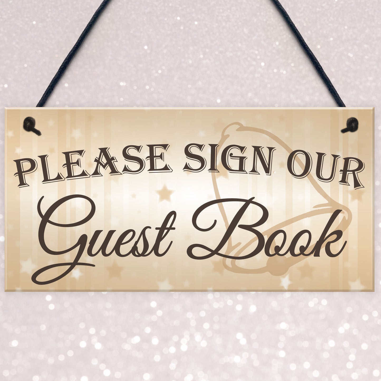 Please Sign Guest Book Wedding Day Hanging Decoration Plaque