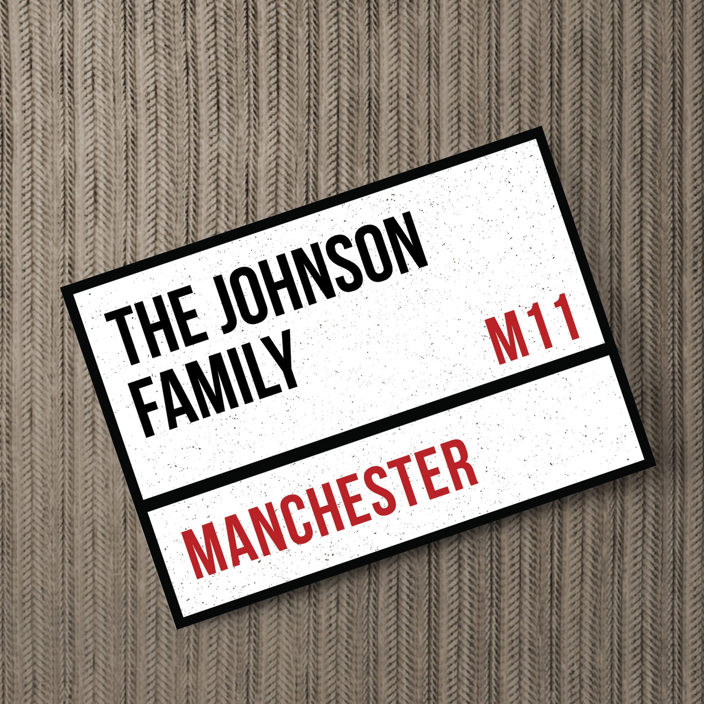 Personalised Family Name London Street Sign Print New Home Gift