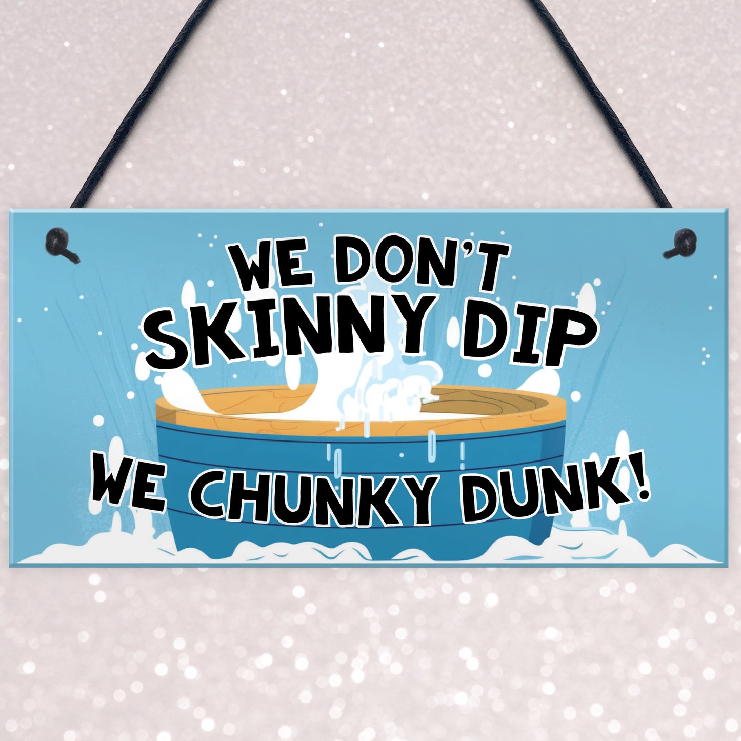 Funny Hot Tub Signs And Plaques Hanging Garden Shed Wall Sign