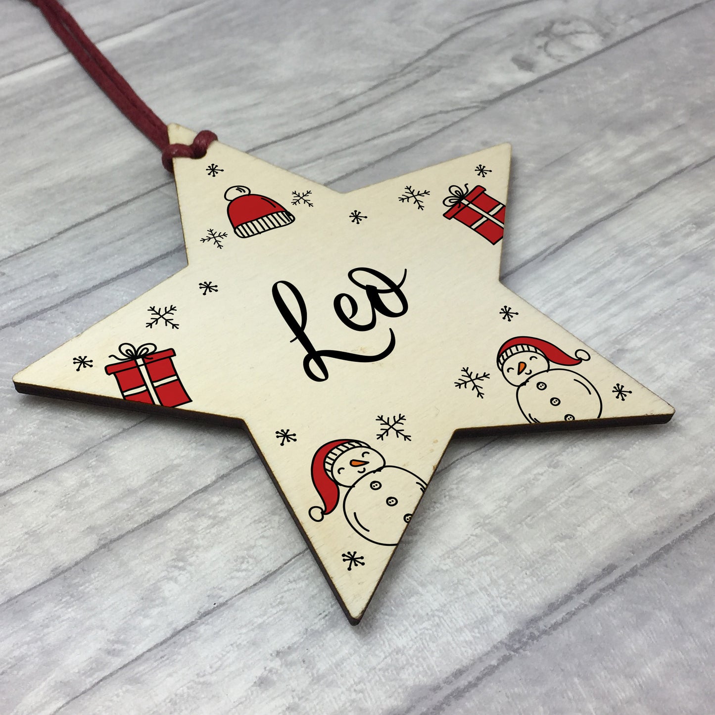 1st Christmas Decoration For Baby Personalised Hanging Star