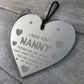 Nanny Birthday Christmas Gift Engraved Heart Miss You Gift