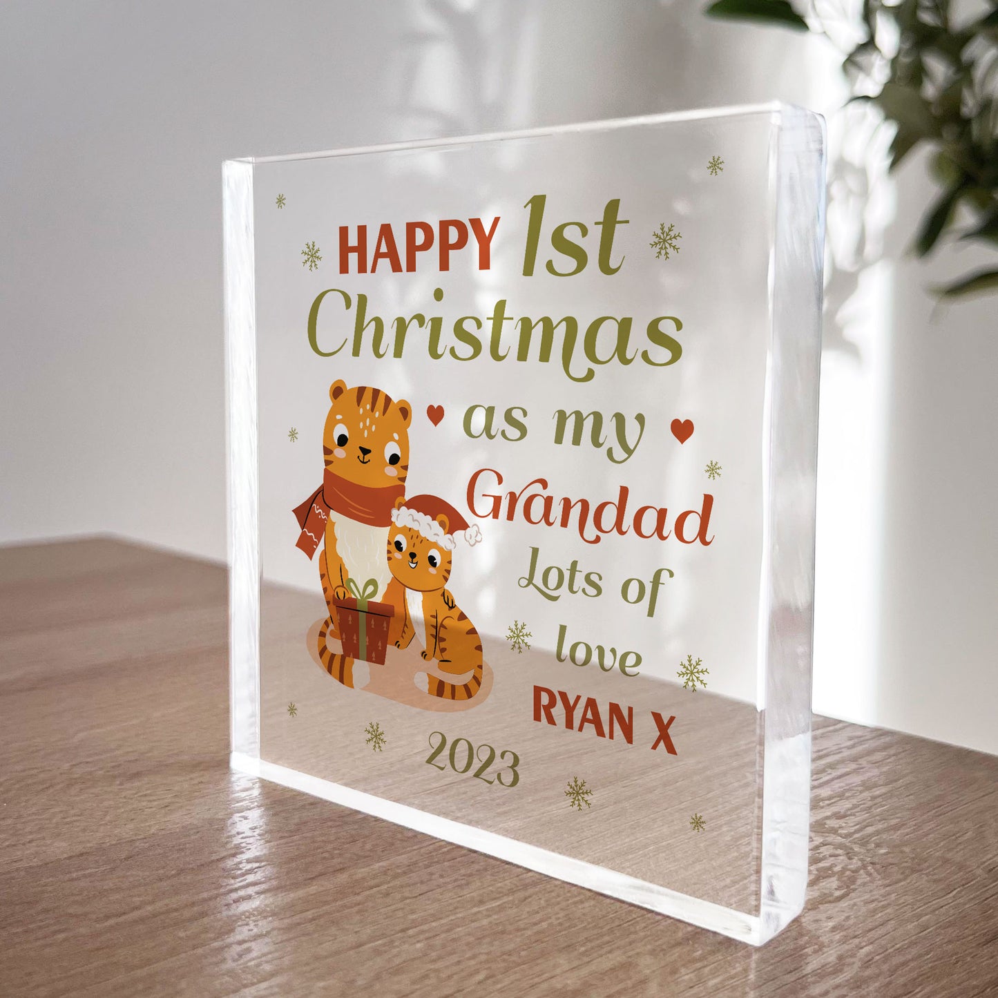 1st Christmas As My Grandad Gift Personalised Plaque Gift