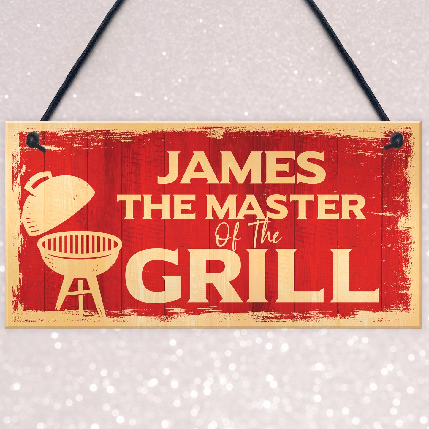 Funny BBQ Sign Master Of The Grill Personalised Gift For Men