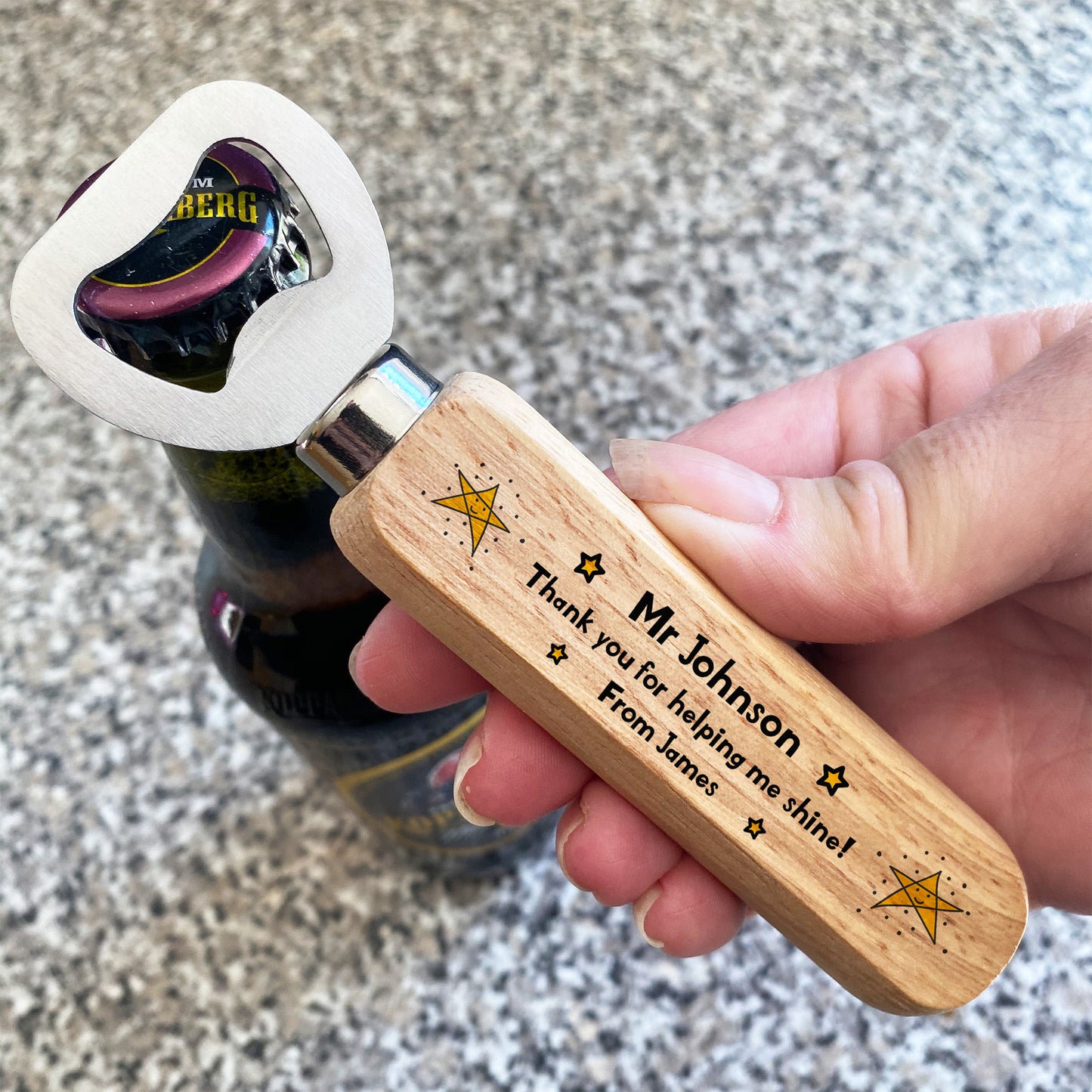 Thank You For Helping Me Bottle Opener Teacher Christmas Gift