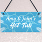 Personalised Hot Tub Plaques Novelty Hot Tub Accessories Garden