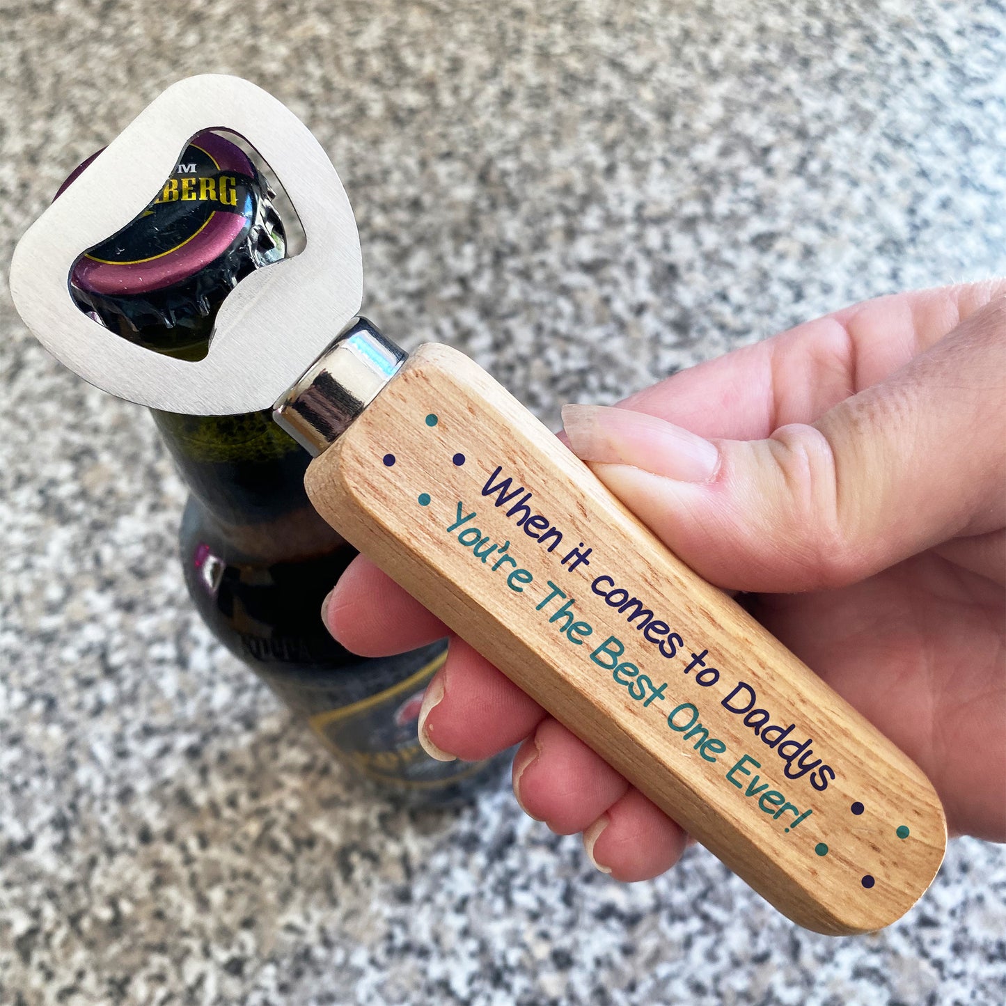 Fathers Day Gifts For Dad Daddy Wood Bottle Opener Birthday Gift