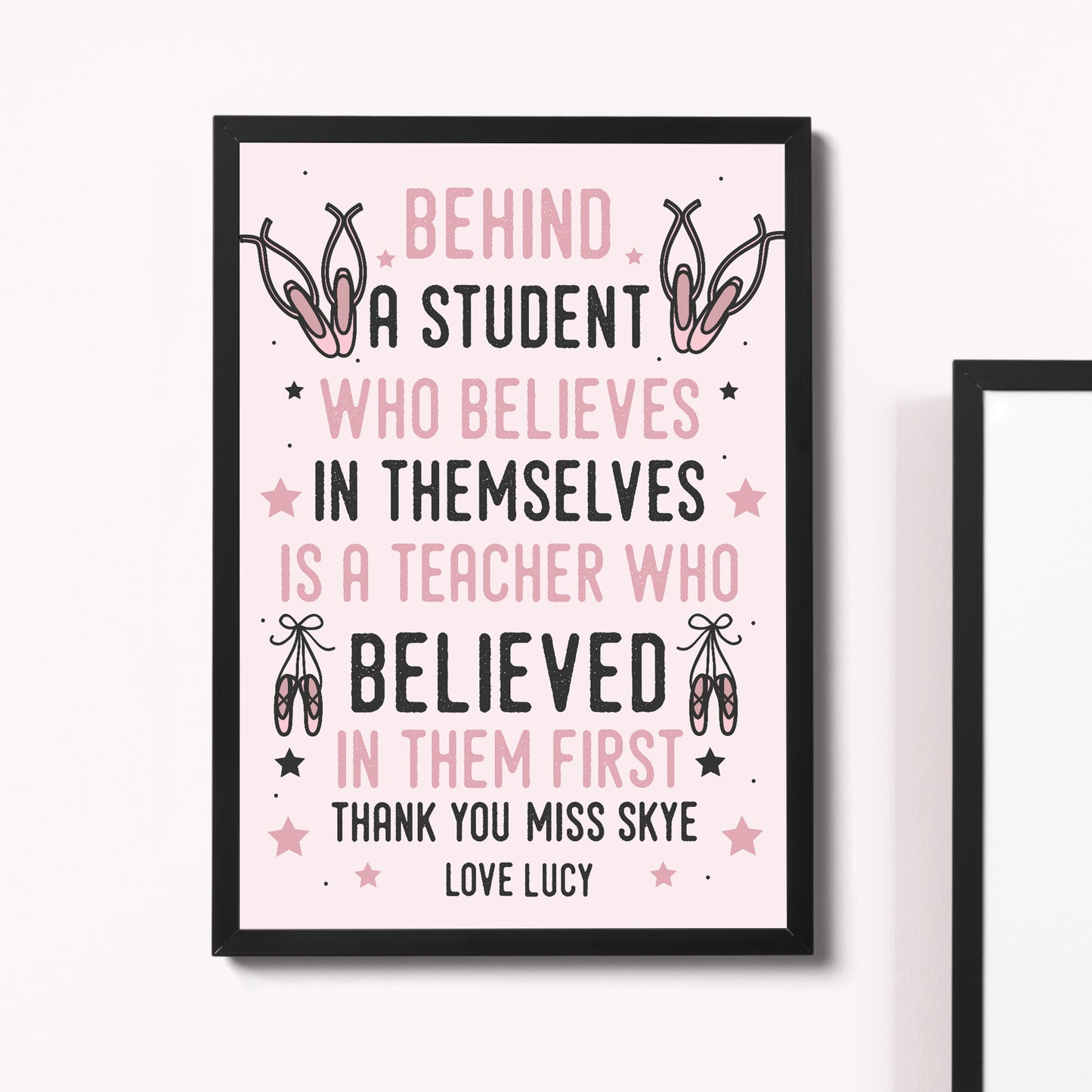 Student Gift For Teacher Framed Print Thank You Teacher Gifts