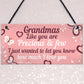 Grandma Keepsake Gift For Birthday Christmas Xmas Hanging Plaque