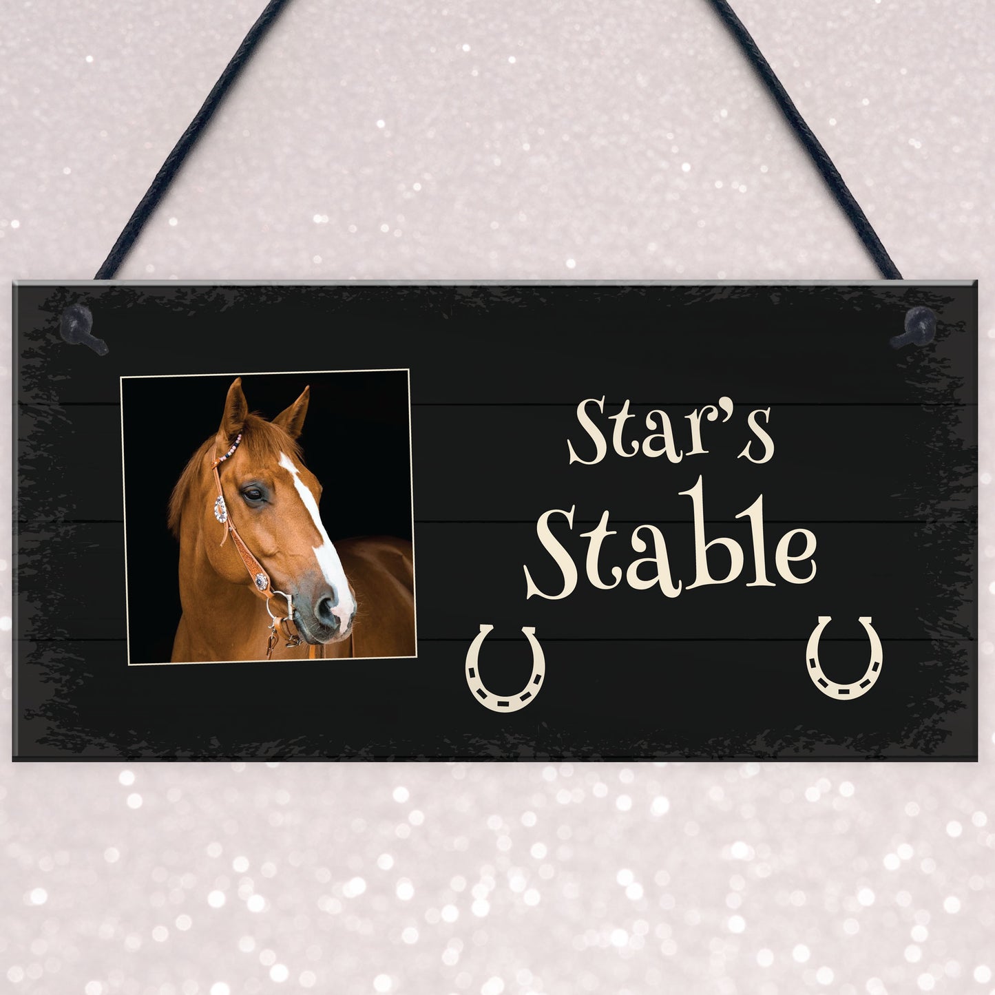 PERSONALISED Hanging Stable Sign Horse Lover Gift For Pet