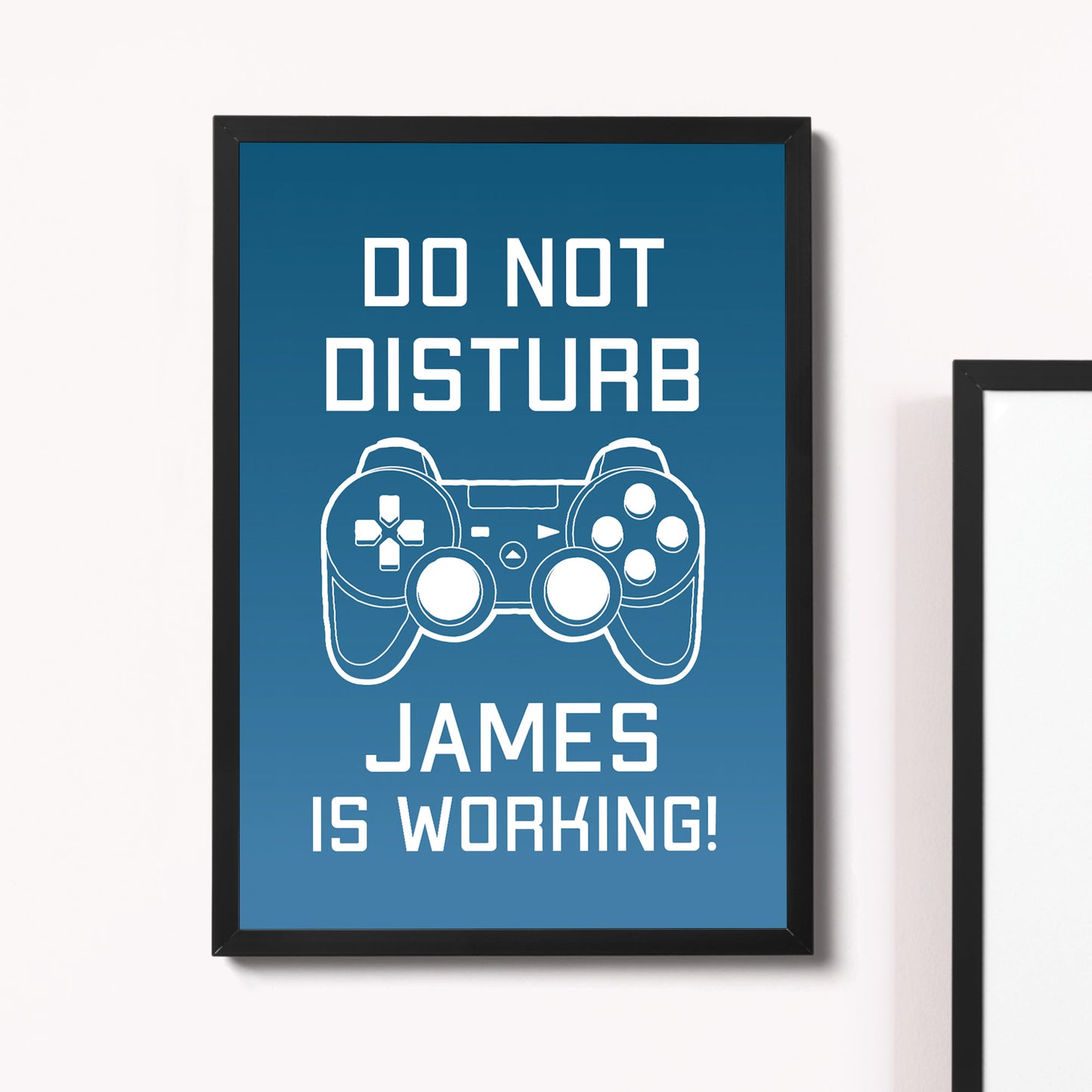 Gaming Print Framed Personalised Man Cave Boys Bedroom Sign