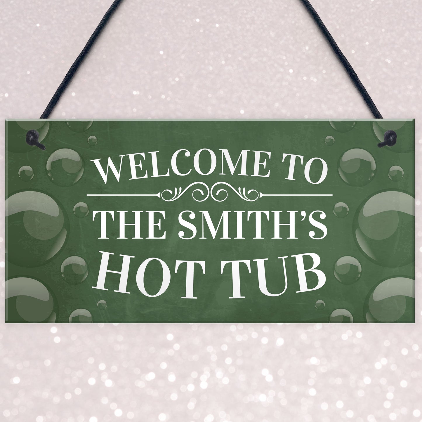 Novelty Hot Tub Decor Personalised Hot Tub Sign Family Gift